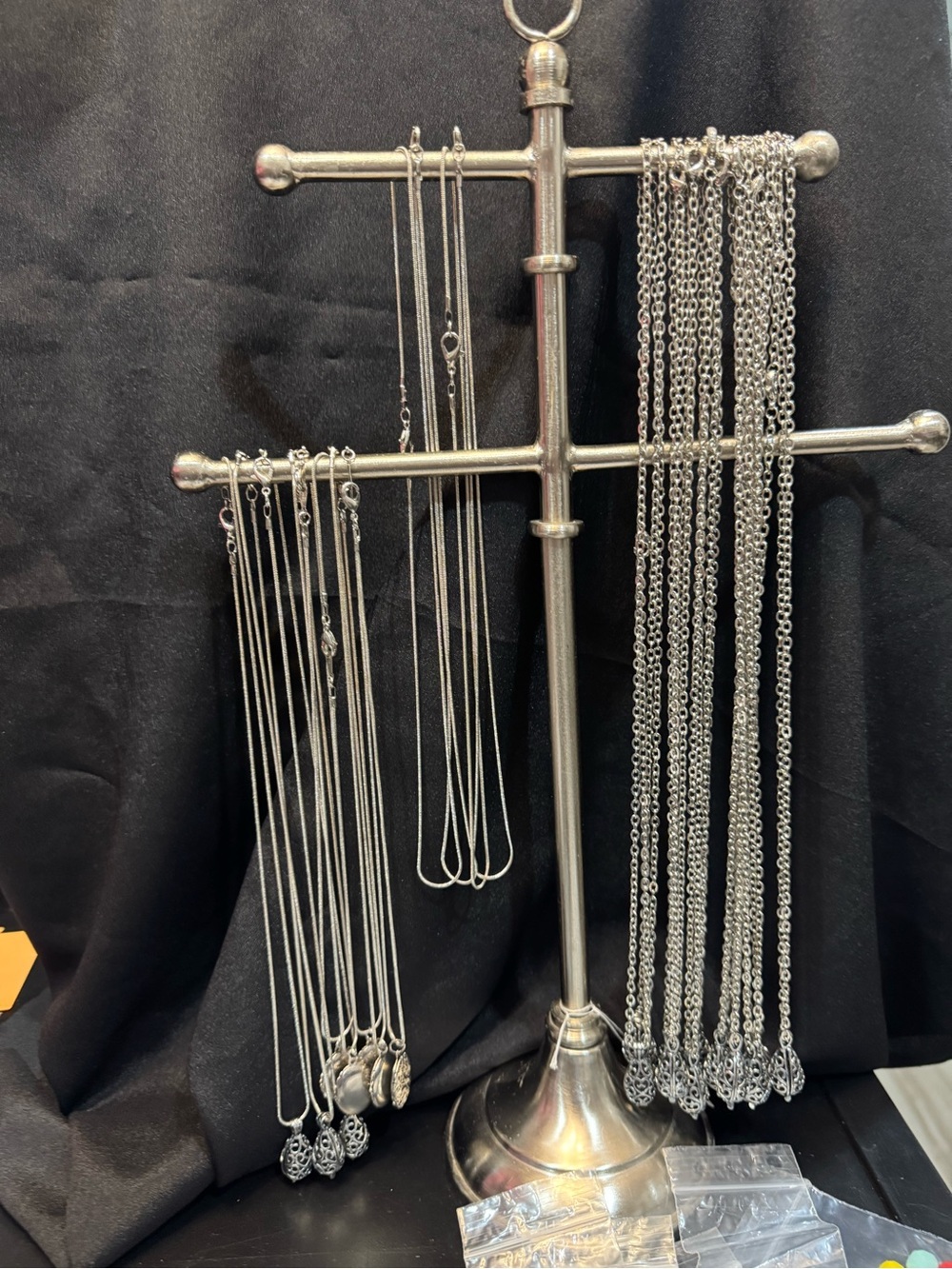 Lot of (essential oil) necklaces, can use with or without essential oil added.